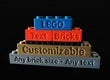 Customizable LEGO compatible Text Bricks